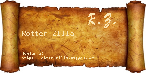 Rotter Zilia névjegykártya